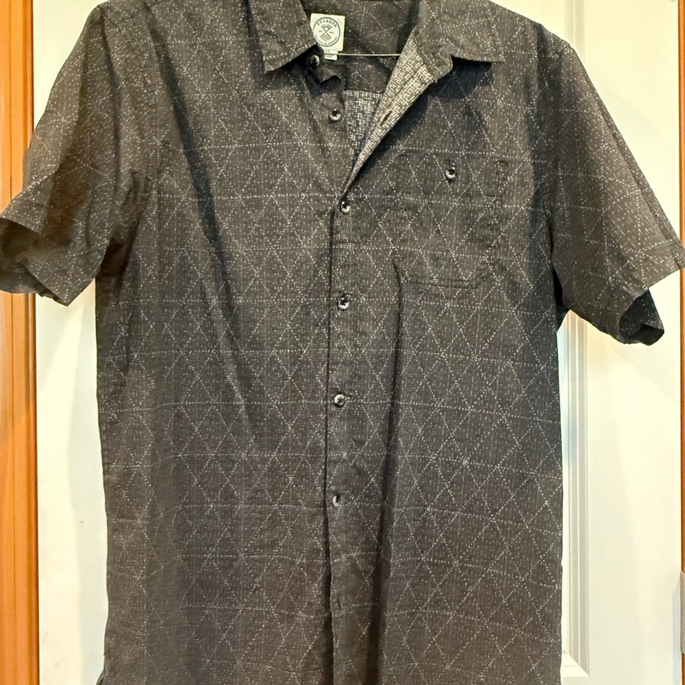 Men's Black Patterned Shirt